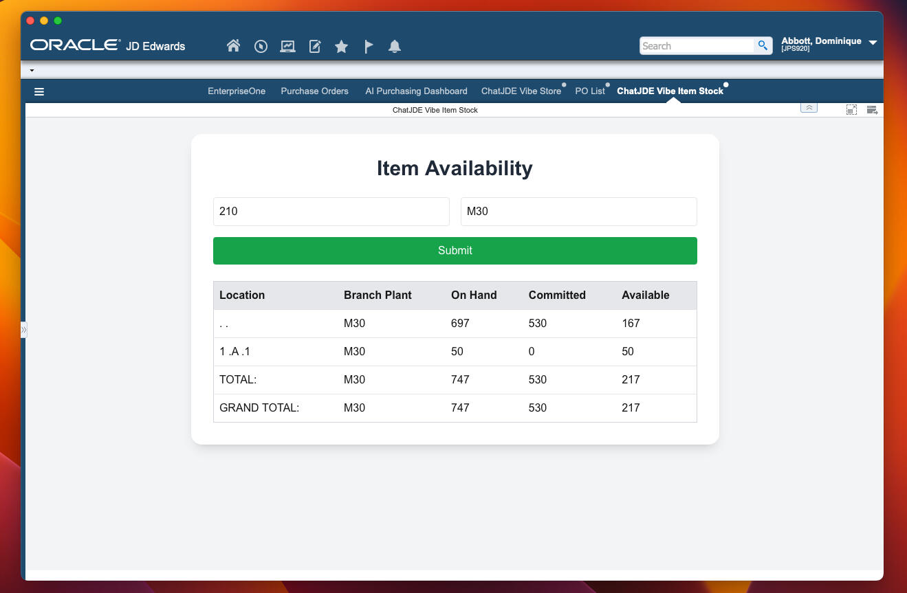 Add the app inside JD Edwards as E1 Pages. CafeOne is also available